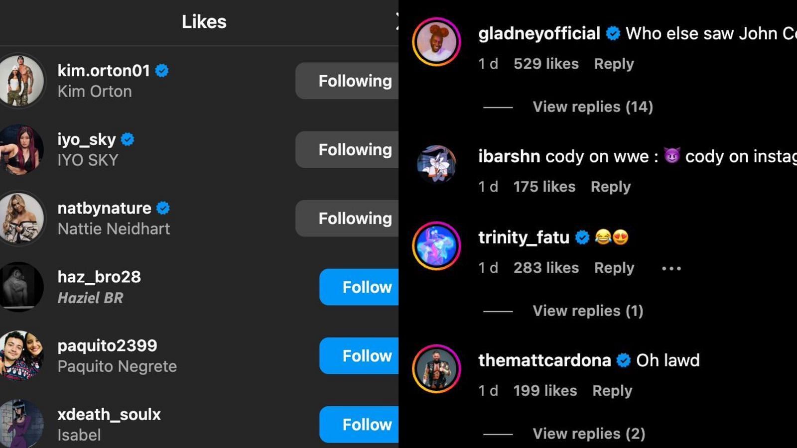 Likes and comments on Brandi Rhodes' post!